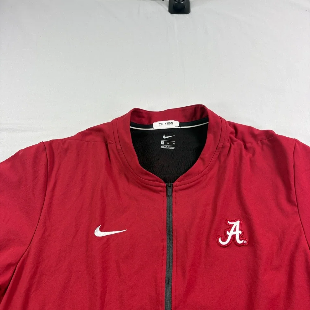 Alabama Crimson Tide Nike Jacket Mens XL Red Player Issued Full Zip NCAA